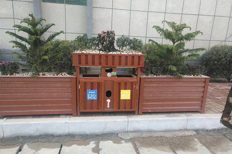 鋁合金垃圾桶花箱組合