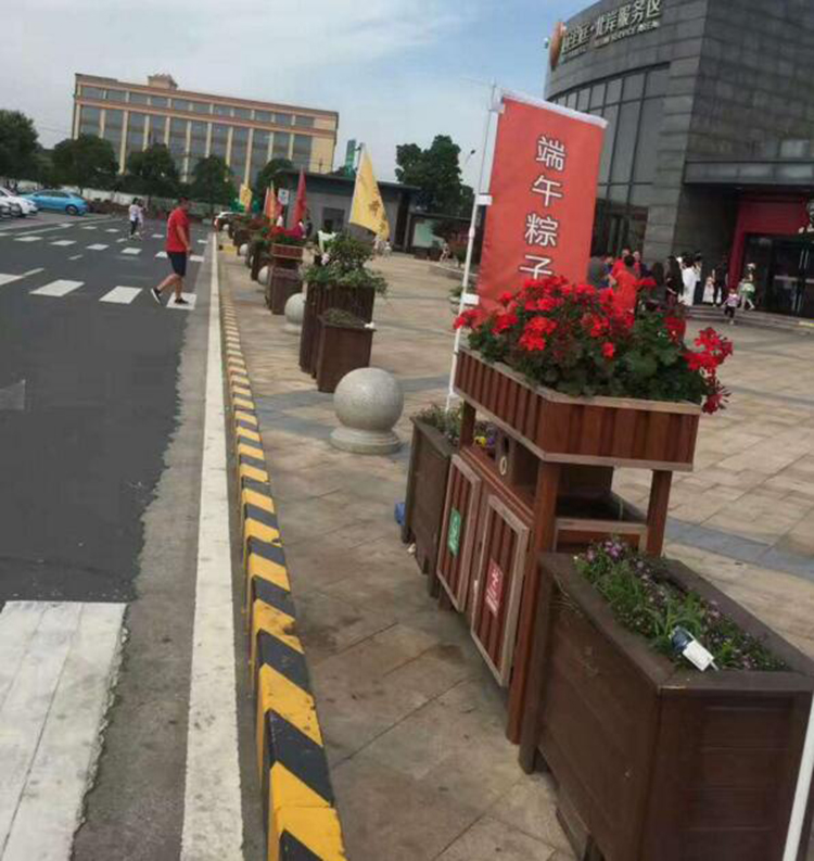 垃圾桶花箱實拍圖